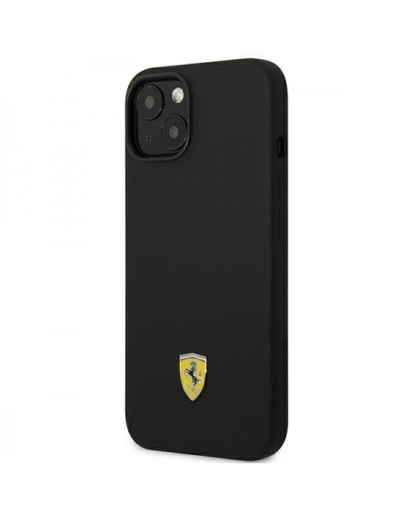 Ferrari FEHCP14SSIBBK iPhone 14 6.1 &quot;black / black hardcase Silicone Metal Logo
