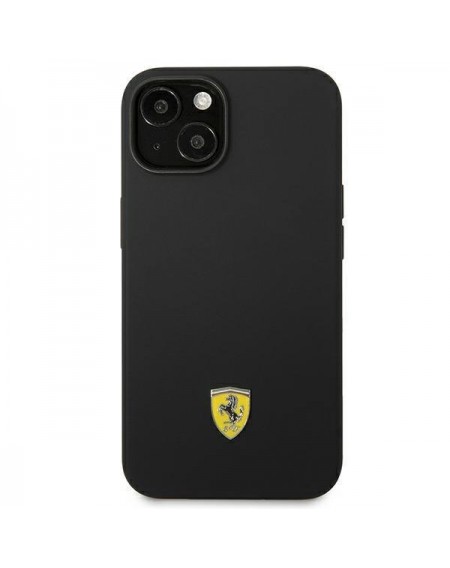 Ferrari FEHCP14SSIBBK iPhone 14 6.1 &quot;black / black hardcase Silicone Metal Logo