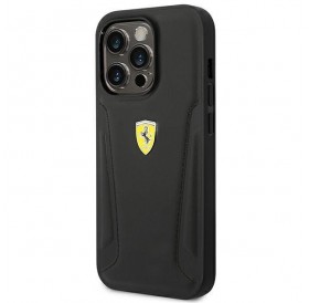 Ferrari FEHCP14XRBUK iPhone 14 Pro Max 6.7 &quot;black / black hardcase Leather Stamp Sides