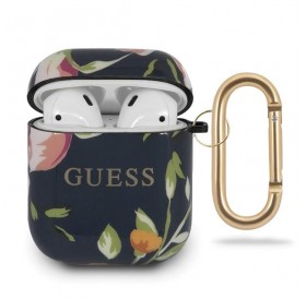 Guess GUACA2TPUBKFL03 AirPods cover blue / blue N.3 Flower Collection