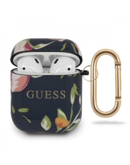 Guess GUACA2TPUBKFL03 AirPods cover blue / blue N.3 Flower Collection
