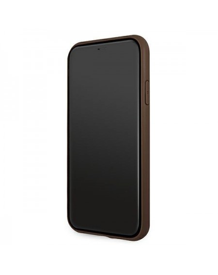 Guess GUHCN614GMGBR iPhone 11 6.1 / Xr brown / brown hardcase 4G Big Metal Logo