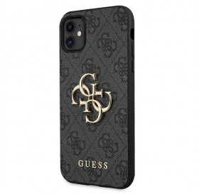 Guess GUHCN614GMGGR iPhone 11 6.1 &quot;/ Xr gray / gray hardcase 4G Big Metal Logo