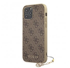Guess GUHCP12LGF4GBR iPhone 12 Pro Max 6.7&quot; brown/brown hardcase 4G Charms Collection