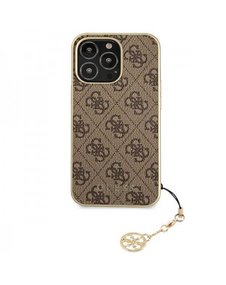Guess GUHCP13LGF4GBR iPhone 13 Pro / 13 6.1 &quot;brown / brown hardcase 4G Charms Collection
