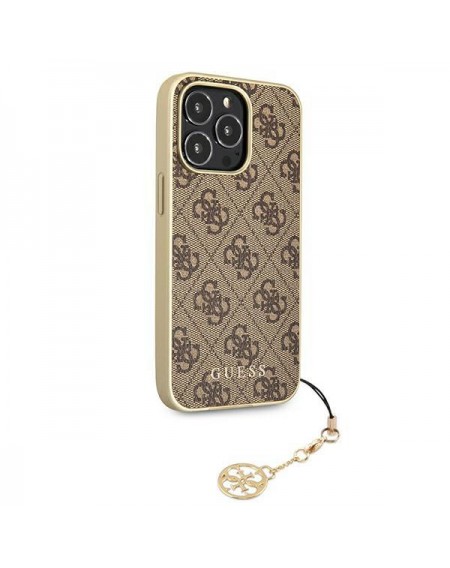 Guess GUHCP13LGF4GBR iPhone 13 Pro / 13 6.1 &quot;brown / brown hardcase 4G Charms Collection