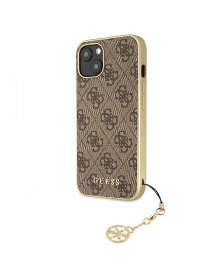 Guess GUHCP13MGF4GBR iPhone 13 6.1 &quot;brown / brown hardcase 4G Charms Collection