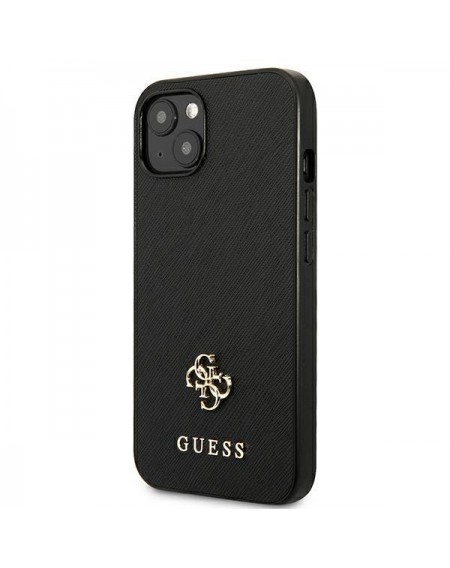 Guess GUHCP13SPS4MK iPhone 13 mini 5,4 &quot;black / black hardcase Saffiano 4G Small Metal Logo