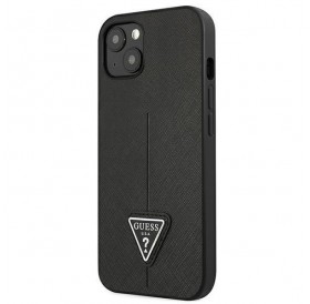 Guess GUHCP13SPSATLK iPhone 13 mini 5,4 &quot;black / black hardcase SaffianoTriangle Logo
