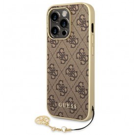 Guess GUHCP14LGF4GBR iPhone 14 Pro 6.1 &quot;brown / brown hardcase 4G Charms Collection