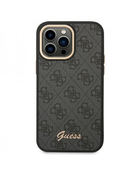 Guess GUHCP14LHG4SHK iPhone 14 Pro 6.1 &quot;black / black hard case 4G Vintage Gold Logo