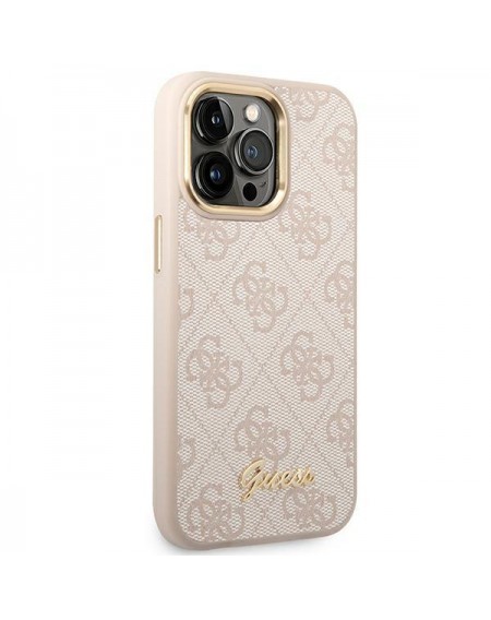 Guess GUHCP14LHG4SHP iPhone 14 Pro 6.1 &quot;pink / pink hard case 4G Vintage Gold Logo