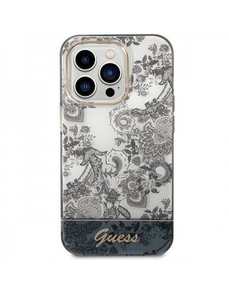 Guess GUHCP14LHGPLHG iPhone 14 Pro 6.1&quot; grey/grey hardcase Porcelain Collection
