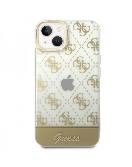 Guess GUHCP14MHG4MHG iPhone 14 Plus 6.7 &quot;gold / gold hardcase 4G Pattern Script