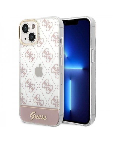 Guess GUHCP14MHG4MHP iPhone 14 Plus 6.7 &quot;pink / pink hardcase 4G Pattern Script