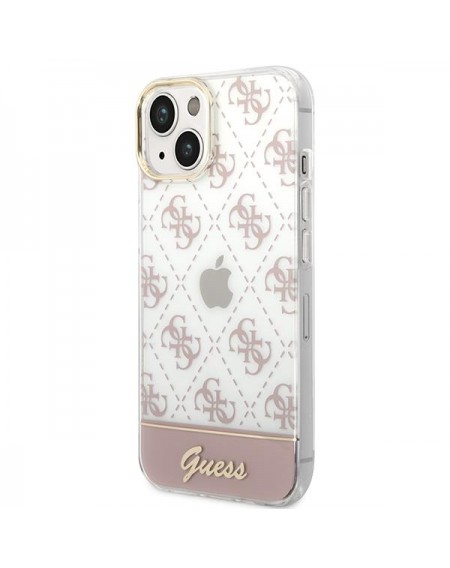 Guess GUHCP14MHG4MHP iPhone 14 Plus 6.7 &quot;pink / pink hardcase 4G Pattern Script