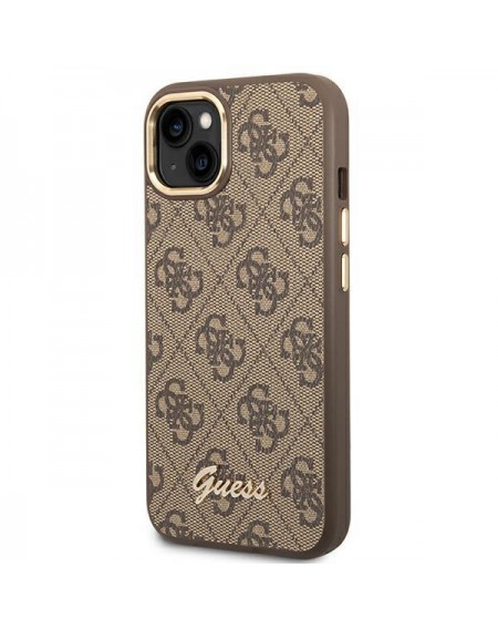 Guess GUHCP14MHG4SHW iPhone 14 Plus 6.7 &quot;brown / brown hard case 4G Vintage Gold Logo