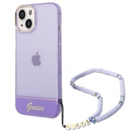 Guess GUHCP14MHGCOHU iPhone 14 Plus 6,7 &quot;purple / purple hardcase Translucent Pearl Strap