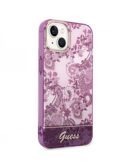 Guess GUHCP14MHGPLHF iPhone 14 Plus 6.7&quot; fuchsia/fuschia hardcase Porcelain Collection