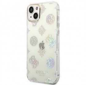 Guess GUHCP14MHTPPTH iPhone 14 Plus 6.7 &quot;clear / transparent hard case Peony Glitter