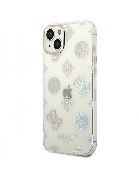 Guess GUHCP14MHTPPTH iPhone 14 Plus 6.7 &quot;clear / transparent hard case Peony Glitter