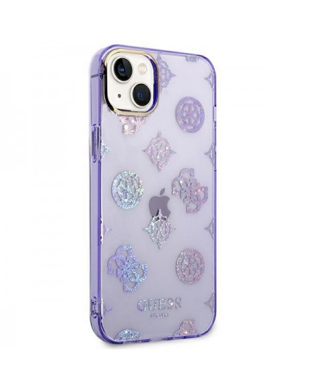 Guess GUHCP14MHTPPTL iPhone 14 Plus 6.7 &quot;lilac / lilac hard case Peony Glitter
