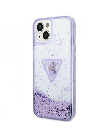 Guess GUHCP14MLFCTPU iPhone 14 Plus 6.7&quot; purple/purple hardcase Liquid Glitter Palm Collection