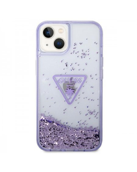 Guess GUHCP14MLFCTPU iPhone 14 Plus 6.7&quot; purple/purple hardcase Liquid Glitter Palm Collection