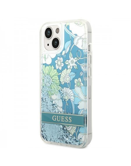 Guess GUHCP14MLFLSN iPhone 14 Plus 6.7 &quot;green / green hardcase Flower Liquid Glitter