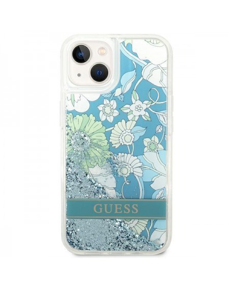 Guess GUHCP14MLFLSN iPhone 14 Plus 6.7 &quot;green / green hardcase Flower Liquid Glitter