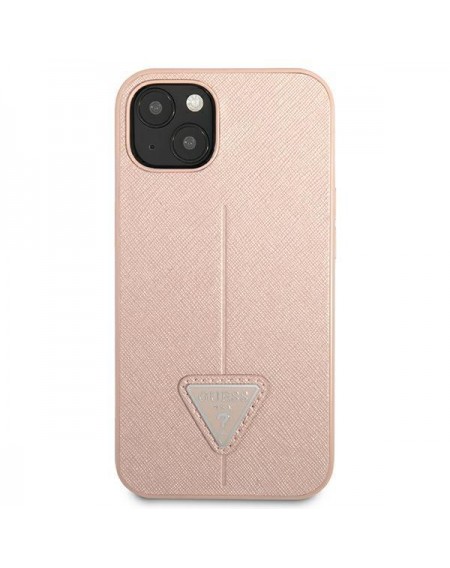 Guess GUHCP14MPSATLP iPhone 14 Plus 6,7 &quot;pink / pink hardcase SaffianoTriangle Logo