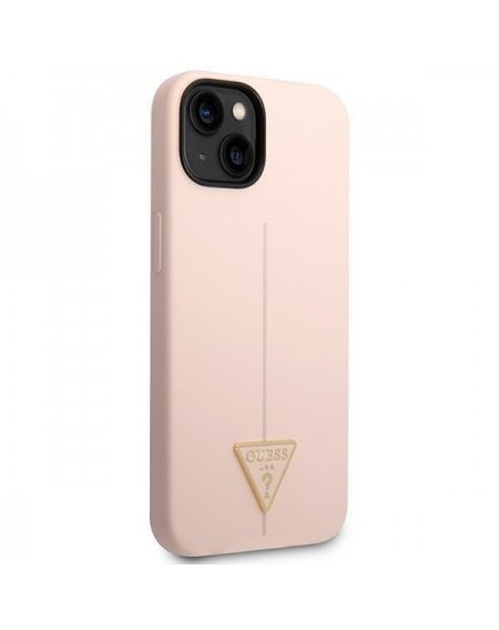 Guess GUHCP14MSLTGP iPhone 14 Plus 6.7&quot; pink/pink hardcase Silicone Triangle