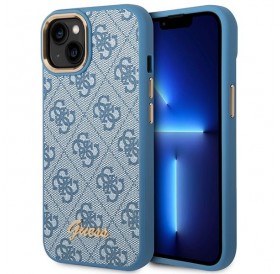 Guess GUHCP14SHG4SHB iPhone 14 6.1 &quot;blue / blue hard case 4G Vintage Gold Logo