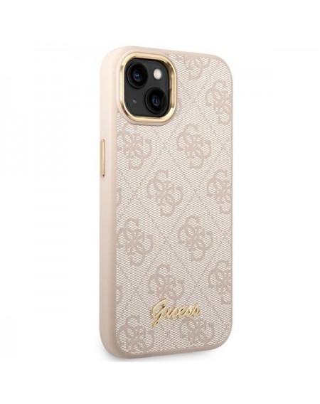 Guess GUHCP14SHG4SHP iPhone 14 6.1 &quot;pink / pink hard case 4G Vintage Gold Logo