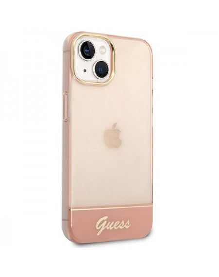 Guess GUHCP14SHGCOP iPhone 14 6.1 &quot;pink / pink hardcase Translucent