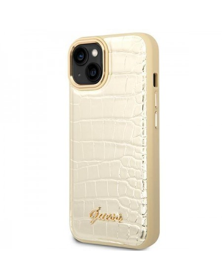 Guess GUHCP14SHGCRHD iPhone 14 6.1 &quot;gold / gold hardcase Croco Collection