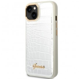 Guess GUHCP14SHGCRHS iPhone 14 6.1 &quot;silver / silver hardcase Croco Collection