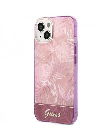 Guess GUHCP14SHGJGHP iPhone 14 6.1 &quot;pink / pink hardcase Jungle Collection