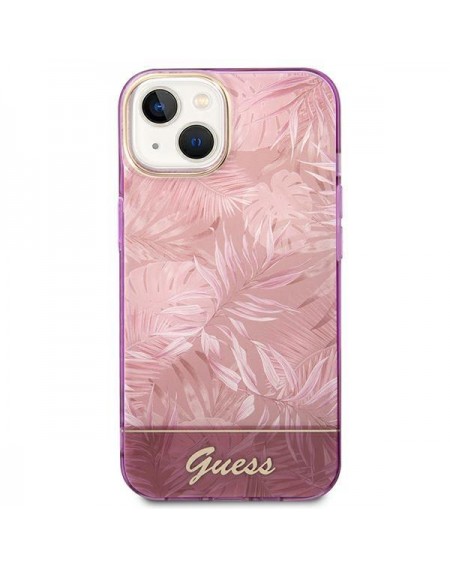 Guess GUHCP14SHGJGHP iPhone 14 6.1 &quot;pink / pink hardcase Jungle Collection