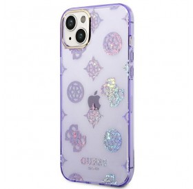 Guess GUHCP14SHTPPTL iPhone 14 6.1 &quot;lilac / lilac hard case Peony Glitter