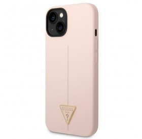 Guess GUHCP14SSLTGP iPhone 14 6.1&quot; pink/pink hardcase Silicone Triangle