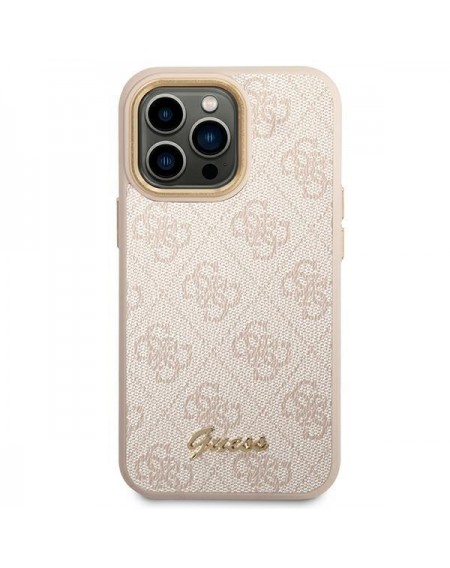 Guess GUHCP14XHG4SHP iPhone 14 Pro Max 6.7 &quot;pink / pink hard case 4G Vintage Gold Logo