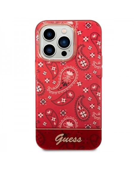 Guess GUHCP14XHGBNHR iPhone 14 Pro Max 6.7&quot; red/red hardcase Bandana Paisley