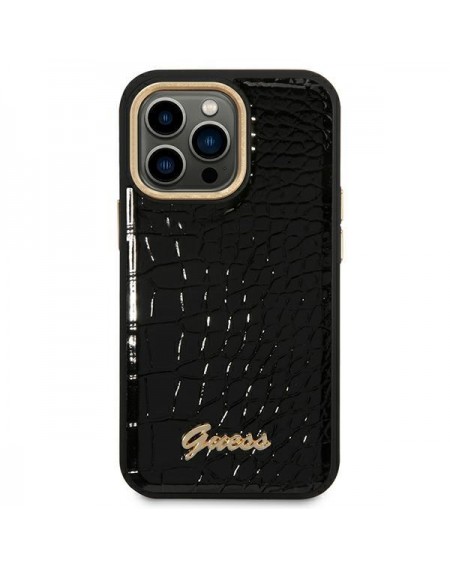Guess GUHCP14XHGCRHK iPhone 14 Pro Max 6,7 &quot;black / black hardcase Croco Collection