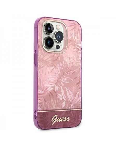 Guess GUHCP14XHGJGHP iPhone 14 Pro Max 6.7 &quot;pink / pink hardcase Jungle Collection