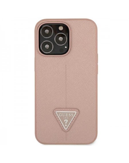 Guess GUHCP14XPSATLP iPhone 14 Pro Max 6,7 &quot;pink / pink hardcase SaffianoTriangle Logo