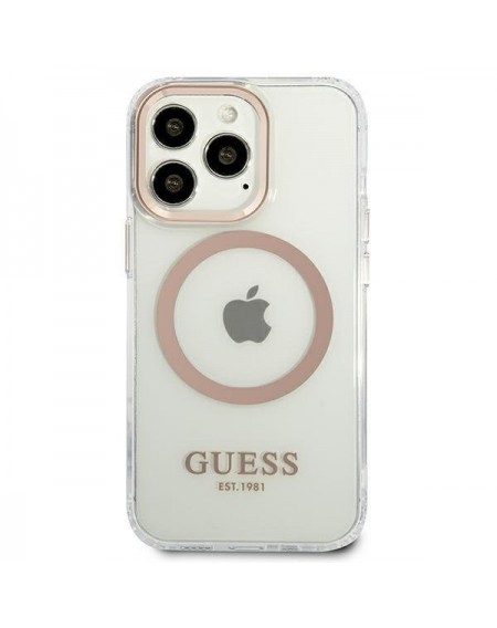Guess GUHMP13LHTRMD iPhone 13 Pro / 13 6.1 &quot;gold / gold hard case Metal Outline Magsafe