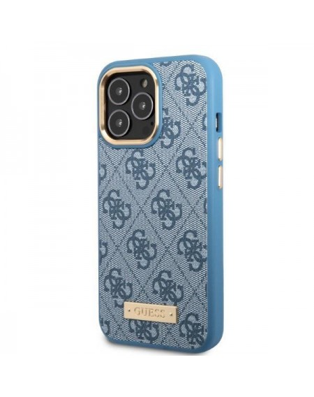 Guess GUHMP13XU4GPRB iPhone 13 Pro Max 6.7&quot; blue/blue hard case 4G Logo Plate MagSafe