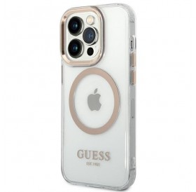 Guess GUHMP14LHTRMD iPhone 14 Pro 6.1 &quot;gold / gold hard case Metal Outline Magsafe