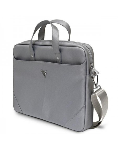Guess Bag GUCB15PSATLG 16 &quot;silver / silver Saffiano Triangle Logo
